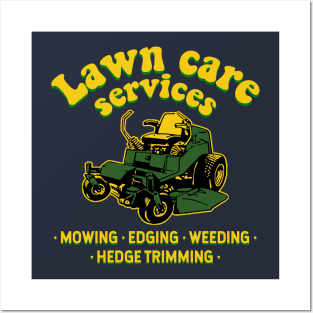 lawn care services zero turn mower Posters and Art